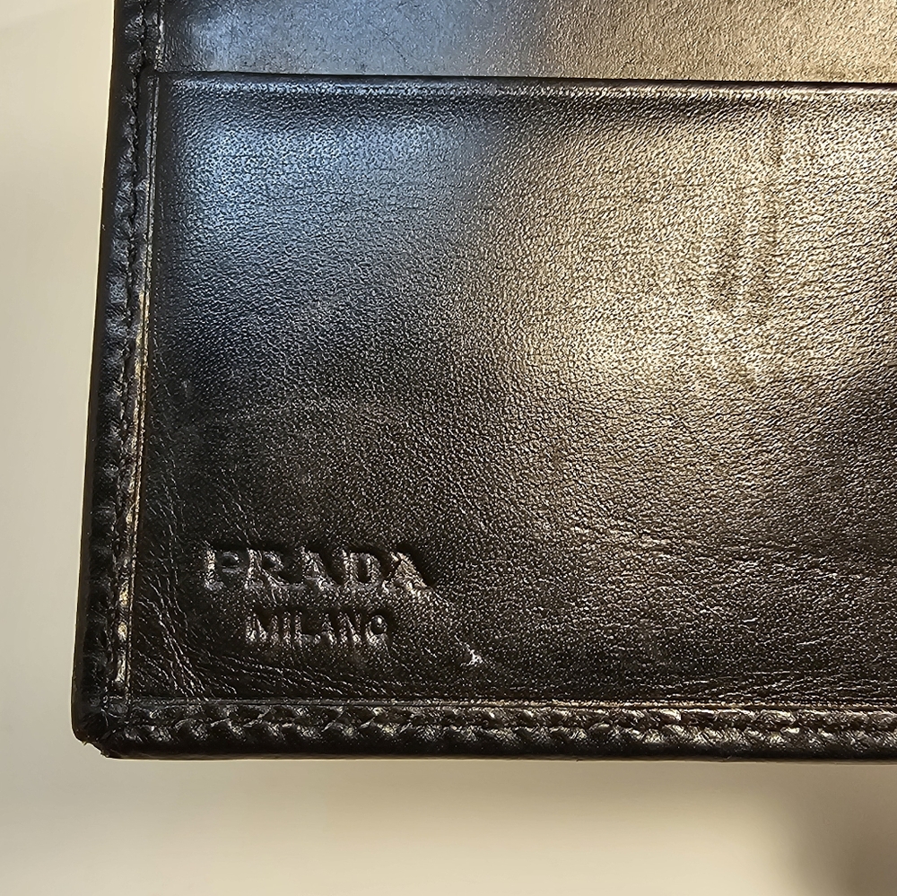 Prada Black Leather Wallet - Mens - Picture 14 of 14